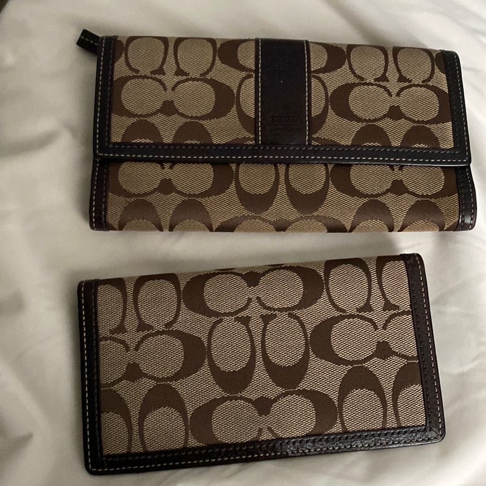 Coach wallet and check book holder